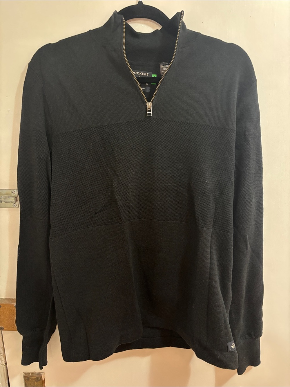 Dockers Black Quarter-Zip Men's Sweater Pullover